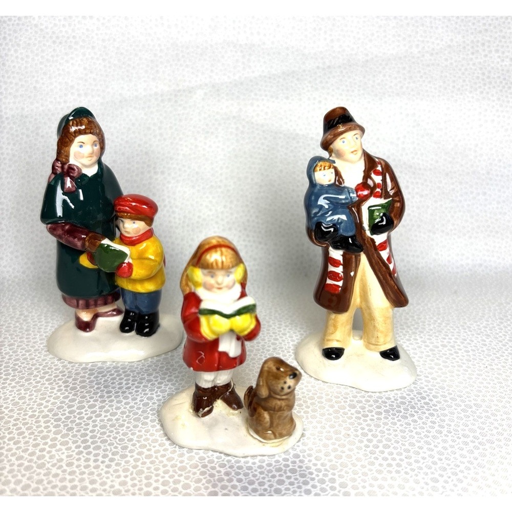 Dept 56 Caroling Family Set of 3 Snow Village